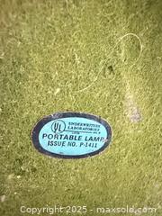 MaxSold Auction: Portable Metal Table/Desk Lamp with UL Sticker - Warwick (Rhode Island, USA) SELLER MANAGED Reseller Online Auction - Warwick Avenue