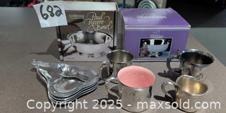 MaxSold Auction: Silverplate serveware lot with Gorham, Sheridan &#38; boxed bowls - Warwick (Rhode Island, USA) SELLER MANAGED Reseller Online Auction - Warwick Avenue