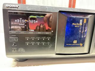 MaxSold Auction: Sony CDP-CX455 400-CD Mega Storage CD Changer Player Black - Warwick (Rhode Island, USA) SELLER MANAGED Reseller Online Auction - Warwick Avenue