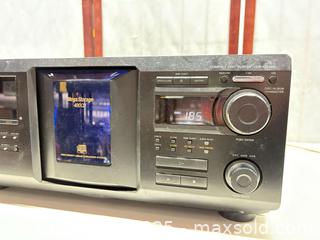 MaxSold Auction: Sony CDP-CX455 400-CD Mega Storage CD Changer Player Black - Warwick (Rhode Island, USA) SELLER MANAGED Reseller Online Auction - Warwick Avenue