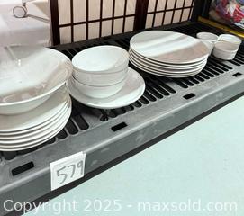 MaxSold Auction: Stoneware White Dinnerware, 27 Pieces — Ikea/Crate and Barrel - Warwick (Rhode Island, USA) SELLER MANAGED Reseller Online Auction - Warwick Avenue