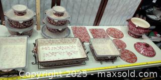 MaxSold Auction: Temptations by Tara Ceramic Stoneware Bakeware &#38; Serving Set - Warwick (Rhode Island, USA) SELLER MANAGED Reseller Online Auction - Warwick Avenue