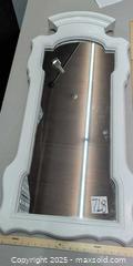 MaxSold Auction: Thomasville Framed Wall Mirror 48 x 22 in, White - Warwick (Rhode Island, USA) SELLER MANAGED Reseller Online Auction - Warwick Avenue