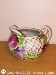 MaxSold Auction: Antique ceramic jug with floral Ceramic creamer - South Frontenac (Ontario, Canada) SELLER MANAGED Downsizing Online Auction - Battersea Road