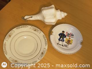 MaxSold Auction: Ceramic Plates And Shell lot - South Frontenac (Ontario, Canada) SELLER MANAGED Downsizing Online Auction - Battersea Road