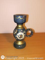 MaxSold Auction: Original wood hand painted candle holder - South Frontenac (Ontario, Canada) SELLER MANAGED Downsizing Online Auction - Battersea Road