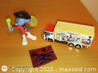 MaxSold Auction: smurf and toy truck copper pendant  - South Frontenac (Ontario, Canada) SELLER MANAGED Downsizing Online Auction - Battersea Road