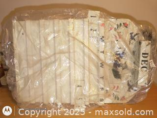 MaxSold Auction: wooden Calender With blocks DEC - South Frontenac (Ontario, Canada) SELLER MANAGED Downsizing Online Auction - Battersea Road