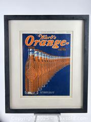 MaxSold Auction: 1924 ORANGE CRUSH “KRINKLY BOTTLE” FRAMED ADVERTISING  - Toronto (Ontario, Canada) PARTNER MANAGED Estate Sale Online Auction - Esandar Drive (STORAGE)