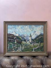 MaxSold Auction: ANGUS, MYRON (Canadian, 1926-2004) - Alpine landscape oil painting - Toronto (Ontario, Canada) PARTNER MANAGED Estate Sale Online Auction - Esandar Drive (STORAGE)