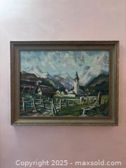MaxSold Auction: ANGUS, MYRON (Canadian, 1926-2004) - Alpine landscape oil painting - Toronto (Ontario, Canada) PARTNER MANAGED Estate Sale Online Auction - Esandar Drive (STORAGE)