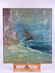 MaxSold Auction: ANTIQUE NAUTICAL STORM OIL ON CANVAS - Toronto (Ontario, Canada) PARTNER MANAGED Estate Sale Online Auction - Esandar Drive (STORAGE)