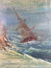 MaxSold Auction: ANTIQUE NAUTICAL STORM OIL ON CANVAS - Toronto (Ontario, Canada) PARTNER MANAGED Estate Sale Online Auction - Esandar Drive (STORAGE)