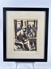 MaxSold Auction: DEPRESSION ERA INK DRAWING FRAMED.  - Toronto (Ontario, Canada) PARTNER MANAGED Estate Sale Online Auction - Esandar Drive (STORAGE)