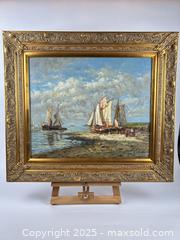 MaxSold Auction: DUTCH STYLE SEA SCAPE FRAMED PAINTING - Toronto (Ontario, Canada) PARTNER MANAGED Estate Sale Online Auction - Esandar Drive (STORAGE)