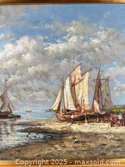 MaxSold Auction: DUTCH STYLE SEA SCAPE FRAMED PAINTING - Toronto (Ontario, Canada) PARTNER MANAGED Estate Sale Online Auction - Esandar Drive (STORAGE)