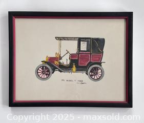 MaxSold Auction: GUTHRIE, MARION BOYD (American, 1920-2014) - 1911 Ford Model T car original watercolour - Toronto (Ontario, Canada) PARTNER MANAGED Estate Sale Online Auction - Esandar Drive (STORAGE)