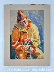 MaxSold Auction:  MID CENTURY CLOWN WATERCOLOUR PAINTING  - Toronto (Ontario, Canada) PARTNER MANAGED Estate Sale Online Auction - Esandar Drive (STORAGE)