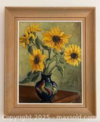 MaxSold Auction: OIL ON CANVAS STILL LIFE WITH SUNFLOWERS - Toronto (Ontario, Canada) PARTNER MANAGED Estate Sale Online Auction - Esandar Drive (STORAGE)