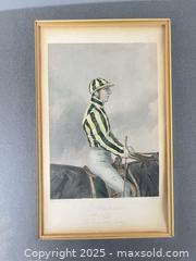 MaxSold Auction: PAIR OF FRAMED ANTIQUE HAND COLOURED JOCKEY PORTRAITS - Toronto (Ontario, Canada) PARTNER MANAGED Estate Sale Online Auction - Esandar Drive (STORAGE)