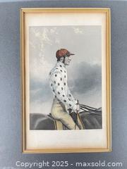 MaxSold Auction: PAIR OF FRAMED ANTIQUE HAND COLOURED JOCKEY PORTRAITS - Toronto (Ontario, Canada) PARTNER MANAGED Estate Sale Online Auction - Esandar Drive (STORAGE)