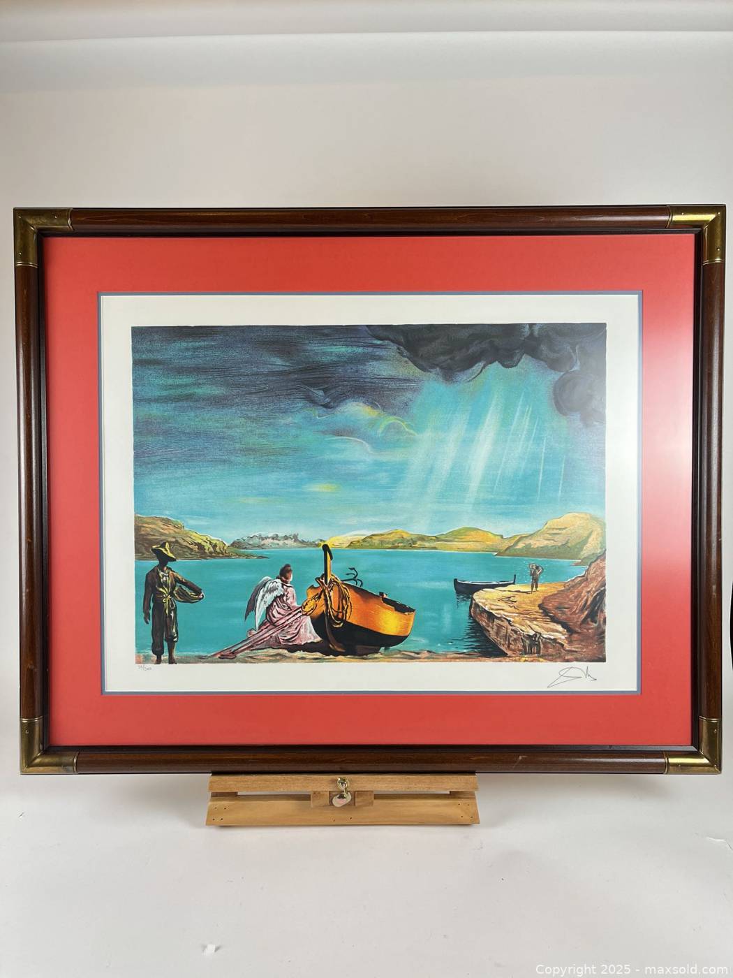 Signed Salvador Dali “The Angel of Port Lligat” colour lithograph