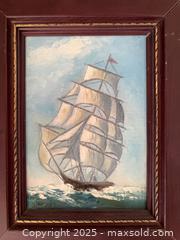 MaxSold Auction: TWO PAINTINGS OF SHIPTwo small paintings of ships, initialed O.R.R - Toronto (Ontario, Canada) PARTNER MANAGED Estate Sale Online Auction - Esandar Drive (STORAGE)
