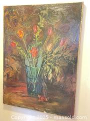 MaxSold Auction: Vintage Tulips Oil Painting on Canvas Artist Unknown 32’ x 24’ - Toronto (Ontario, Canada) SELLER MANAGED Reseller Online Auction -  Bayview Avenue