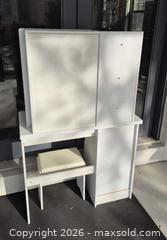 MaxSold Auction: "Crazy Elf Vanity Table " with bench. New - Vaughan (Ontario, Canada) SELLER MANAGED Commercial Liquidation Online Auction - Nashville Road