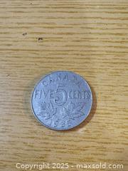 MaxSold Auction: 1935 Canada Five Cents Coin - Maple Ridge (British Columbia, Canada) PARTNER MANAGED Estate Sale Online Auction - Blanshard Street (STORAGE)