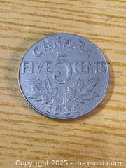 MaxSold Auction: 1935 Canada Five Cents Coin - Maple Ridge (British Columbia, Canada) PARTNER MANAGED Estate Sale Online Auction - Blanshard Street (STORAGE)