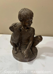 MaxSold Auction: 1974 Franklin Mint Charles Parks Bronze Sculpture Boy with Dog COA Limited Ed - Maple Ridge (British Columbia, Canada) PARTNER MANAGED Estate Sale Online Auction - Blanshard Street (STORAGE)