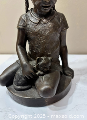 MaxSold Auction: 1974 Franklin Mint Charles Parks Bronze Sculpture "Girl with Cat" COA Limited Ed - Maple Ridge (British Columbia, Canada) PARTNER MANAGED Estate Sale Online Auction - Blanshard Street (STORAGE)