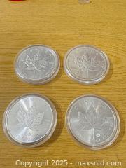 MaxSold Auction: 2015 &#38; 2013 Canadian Maple Leaf 1 oz .9999 Silver Coins, Lot of 4 - Maple Ridge (British Columbia, Canada) SELLER MANAGED Estate Sale Online Auction - Blanshard Street (STORAGE)