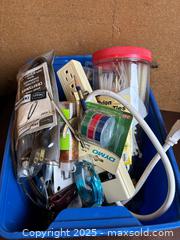 MaxSold Auction: Assorted Craft and Hardware Lot in Medium Blue Bin - Maple Ridge (British Columbia, Canada) PARTNER MANAGED Estate Sale Online Auction - Blanshard Street (STORAGE)