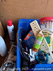 MaxSold Auction: Assorted Craft and Hardware Lot in Medium Blue Bin - Maple Ridge (British Columbia, Canada) PARTNER MANAGED Estate Sale Online Auction - Blanshard Street (STORAGE)