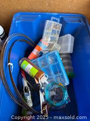 MaxSold Auction: Assorted Craft and Hardware Lot in Medium Blue Bin - Maple Ridge (British Columbia, Canada) PARTNER MANAGED Estate Sale Online Auction - Blanshard Street (STORAGE)