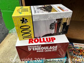 MaxSold Auction: Assorted Jigsaw Puzzle Lot, 6 Boxes - Maple Ridge (British Columbia, Canada) PARTNER MANAGED Estate Sale Online Auction - Blanshard Street (STORAGE)