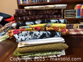 MaxSold Auction: Assorted Quilting/Craft Cotton Fabric Lot, 11 Pieces - Maple Ridge (British Columbia, Canada) PARTNER MANAGED Estate Sale Online Auction - Blanshard Street (STORAGE)