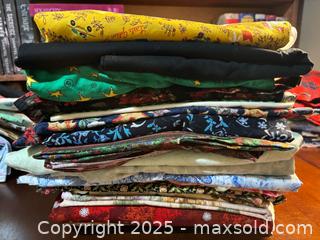 MaxSold Auction: Assorted Quilting/Crafting Fabric Pieces, 10–15 Pieces - Maple Ridge (British Columbia, Canada) PARTNER MANAGED Estate Sale Online Auction - Blanshard Street (STORAGE)