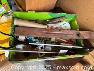 MaxSold Auction: Assorted Workshop Tools Lot in Cardboard Box - Maple Ridge (British Columbia, Canada) PARTNER MANAGED Estate Sale Online Auction - Blanshard Street (STORAGE)