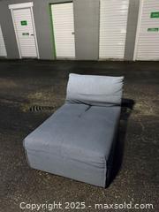 MaxSold Auction: Blue-Gray Chaise Lounge Single Seat, Woven Fabric - Maple Ridge (British Columbia, Canada) PARTNER MANAGED Estate Sale Online Auction - Blanshard Street (STORAGE)