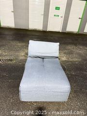 MaxSold Auction: Blue-Gray Chaise Lounge Single Seat, Woven Fabric - Maple Ridge (British Columbia, Canada) PARTNER MANAGED Estate Sale Online Auction - Blanshard Street (STORAGE)