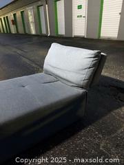 MaxSold Auction: Blue-Gray Chaise Lounge Single Seat, Woven Fabric - Maple Ridge (British Columbia, Canada) PARTNER MANAGED Estate Sale Online Auction - Blanshard Street (STORAGE)