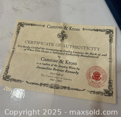 MaxSold Auction: Camrose & Kross Gold-Tone Jacqueline Bouvier Replica Necklace - Maple Ridge (British Columbia, Canada) PARTNER MANAGED Estate Sale Online Auction - Blanshard Street (STORAGE)