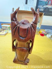 MaxSold Auction: Carved Wood Laughing Buddha / Hotei Statue, 8–10 in - Maple Ridge (British Columbia, Canada) PARTNER MANAGED Estate Sale Online Auction - Blanshard Street (STORAGE)