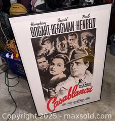 MaxSold Auction: Casablanca Framed Movie Poster, Approx. 24 x 36 in - Maple Ridge (British Columbia, Canada) PARTNER MANAGED Estate Sale Online Auction - Blanshard Street (STORAGE)