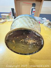 MaxSold Auction: Cloisonné-Style Brass Vase with Applied Animal Handles - Maple Ridge (British Columbia, Canada) PARTNER MANAGED Estate Sale Online Auction - Blanshard Street (STORAGE)