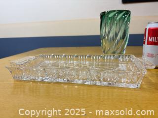MaxSold Auction: Cut Glass Divided Serving Tray with Starburst Pattern - Maple Ridge (British Columbia, Canada) PARTNER MANAGED Estate Sale Online Auction - Blanshard Street (STORAGE)