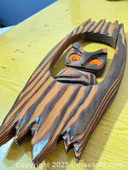 MaxSold Auction: Hand-carved Wooden Owl Wall Hanging Plaque, 15–16" Tall - Maple Ridge (British Columbia, Canada) PARTNER MANAGED Estate Sale Online Auction - Blanshard Street (STORAGE)